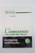 Norton Commando 750 850 MK1 MKI Riders Manual Handbook 06-3852 OEM UK Made