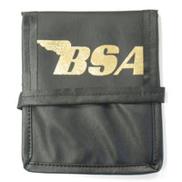 BSA motorcycle Tool pouch Black bag Gold logo tool bag black vinyl