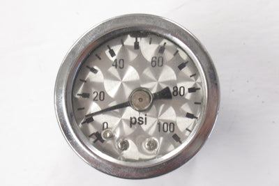 Oil Pressure gauge PSI 0-100psi bar Brushed metal face