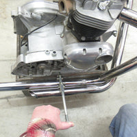 Triumph RIGHT SIDE 650 750 drag pipes 1 3/4" Chrome exhaust slash cut RS Exit