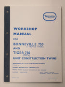 99-0983 Triumph Bonneville 750 workshop manual T140V T140E and Tiger 750 TR7V service book