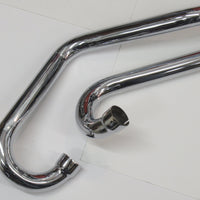 Triumph Exhaust pipe set 650 unit twin high level LH left hand Chrome UK Made