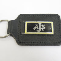 vintage AJS motorcycle key fob leather