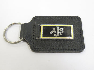vintage AJS motorcycle key fob leather