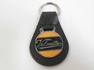 vintage Velocette key fob motorcycle leather