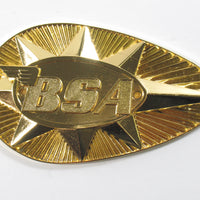 BSA late brass gas tank badge emblem Left hand UK Made 82-9696 LH PETROL TANK