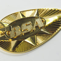 BSA late brass gas tank badge emblem Left hand UK Made 82-9696 LH PETROL TANK