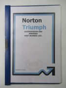 00-5753 Norton Triumph Supersession and amended part number list book manual UK Made