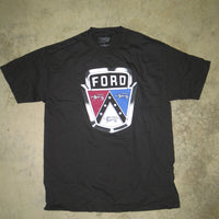 Ford V8 Flathead 1949 50 51 Mens Large T shirt black hood emblem Flat Head L