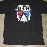 Ford V8 Flathead 1949 50 51 Mens Large T shirt black hood emblem Flat Head L