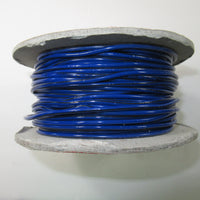 Lucas wire by the foot, 1 foot of Blue wire with a Black stripe UK Made