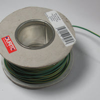 Lucas wire by the foot, 1 foot of Green wire with Yellow stripe UK Made