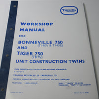 Triumph Workshop Manual 750 T140V T140E TR7V 99-0983 book catalog