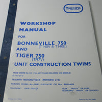 Triumph Workshop Manual 750 T140V T140E TR7V 99-0983 book catalog