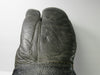 Black leather cold weather gauntlet gloves Vintage motorcycle retro Medium to large 1950s