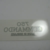 06.1044 DECAL 750 COMMANDO MADE IN ENGLAND Dryfix