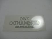 06.1044 DECAL 750 COMMANDO MADE IN ENGLAND Dryfix