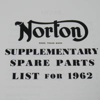 PARTS LIST ALL MODELS 1961-62 inc 750 ATLAS supplement