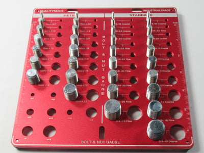 Nut & Bolt Thread Checker Gauge with 42 Thread Sizes for Nut Bolt Metric SAE
