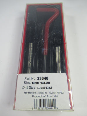 UNC 1/4 x 20 tpi Thread repair kit Triumph Norton BSA 1969 70 71 72 73 74 75 76 77 Recoil