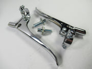 Lever set for 7/8" handlebars blade end chrome with adjuster Triumph 6T 18/999