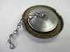 Triumph gas tank cap chrome flat top with safety chain Ceandess UK 82-3219