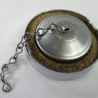 Triumph gas tank cap chrome flat top with safety chain Ceandess UK 82-3219