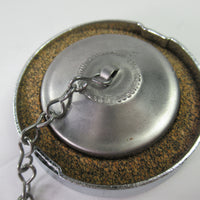 Triumph gas tank cap chrome flat top with safety chain Ceandess UK 82-3219