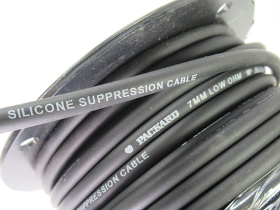 Packard Silicone Suppression Cable Black Spark Plug Wire 7mm Low Ohm By Foot