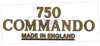 06.1044 DECAL 750 COMMANDO MADE IN ENGLAND Dryfix