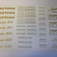 decal sheet Triumph unit 500 Daytona Tiger Trophy GOLD Waterslide T100 Sports