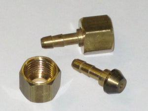 set of 2 1/4" pipe to 3/16" spigot petcock spigot set UK Made