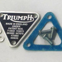 Triumph patent plate 70-8762 T150 Trident timing access plate UK Made 71-0007