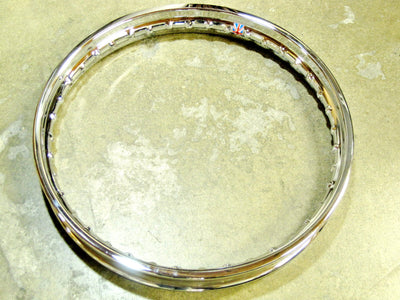 Triumph 650 front stainless rim 37-1230 1963 to 1970 full width hub BSA 42-5810 8