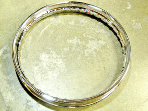 Triumph 650 front stainless rim 37-1230 1963 to 1970 full width hub BSA 42-5810 8"