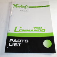 Norton Commando 750 parts list spares manual book 1972 06-3402