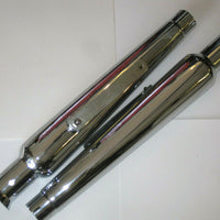 Cocktail shaker mufflers straight megaphone 1 3/4" Triumph 650 UK Made Bell End * !