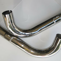 Triumph Unit 650 750 drag pipes 1 3/4" Chrome UK made exhaust chopper bobber