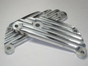70-4711 Triumph finned passenger footpeg engine plate set unit 650 aluminum