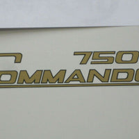 NORTON sidecover decal 750 Commando Gold and black outling dryfix UK Made