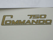 NORTON sidecover decal 750 Commando Gold and black outling dryfix UK Made