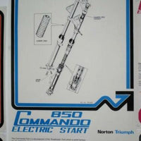 Norton laminated poster Electric Start 850 fork assembly Roadholder laminated