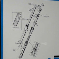 Norton laminated poster Electric Start 850 fork assembly Roadholder laminated