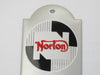 Norton Thermometer Silver enamel metal clad UK Made motorcycle retro deco NEW * !