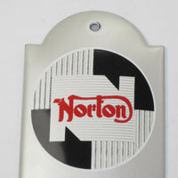 Norton Thermometer Silver enamel metal clad UK Made motorcycle retro deco NEW * !