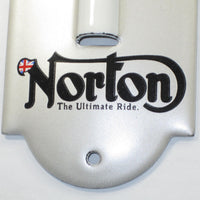 Norton Thermometer Silver enamel metal clad UK Made motorcycle retro deco NEW * !