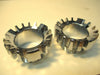 2 Exhaust pipe nuts Norton Commando 850 MK2 MK3 long threads 06-3555 lockring