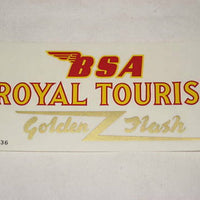 BSA motorcycle Royal Tourist side cover golden flash vinyl decal peel and stick