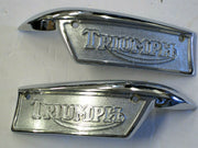 Triumph gas tank badge set 82-9700/1 1969 70 71 72 73 74 75 76 77 78 79