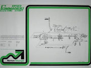 Norton laminated poster Electric Start 850 transmission gearbox exploded view